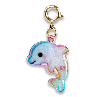 Gold Glitter Tie - Dye Dolphin Charm - Sunny Meadow Boutique