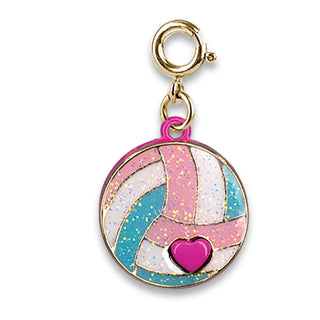 Gold Glitter Volleyball Charm - Sunny Meadow Boutique