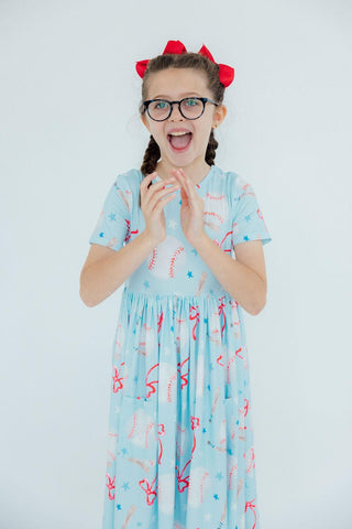 Grand Slam Glam S/S Pocket Twirl Dress - Sunny Meadow Boutique