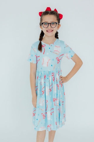 Grand Slam Glam S/S Pocket Twirl Dress - Sunny Meadow Boutique