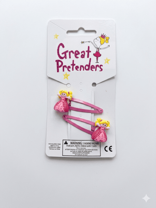 Great Pretenders Girls Pretty Pink Princess Boutique Hair Clips – 2 - Piece - Sunny Meadow Boutique