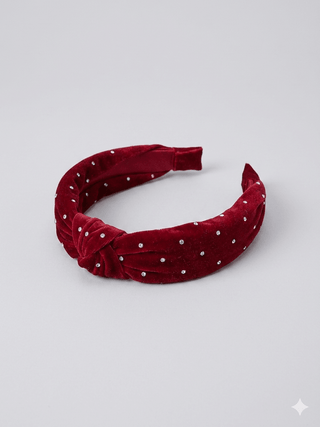 Great Pretenders Girls Sparkling Red Velvet Headband - Sunny Meadow Boutique