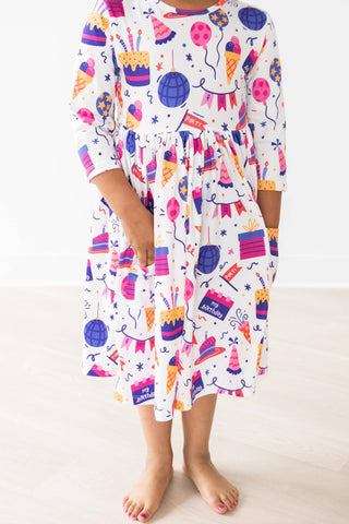 Happy Birthday Pocket Twirl Dress - Sunny Meadow Boutique
