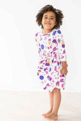 Happy Birthday Pocket Twirl Dress - Sunny Meadow Boutique