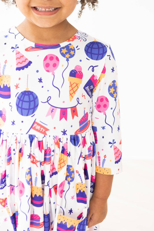 Happy Birthday Pocket Twirl Dress - Sunny Meadow Boutique