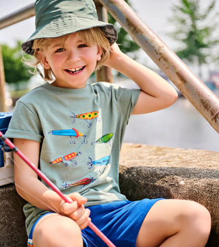 Hatley Boys Sage Green Fishing Lures Graphic Tee - Sunny Meadow Boutique