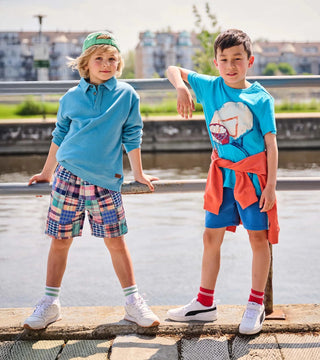 Hatley Boys Vintage Summer Patchwork Madras Woven Shorts - Sunny Meadow Boutique