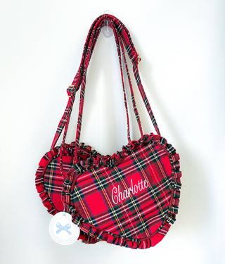 Heart Purse, Red Plaid - Sunny Meadow Boutique