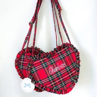 Heart Purse, Red Plaid - Sunny Meadow Boutique