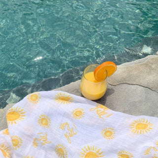 Hey Y'all! Swaddle Baby Muslin Swaddle Receiving Blanket - Sunny Meadow Boutique
