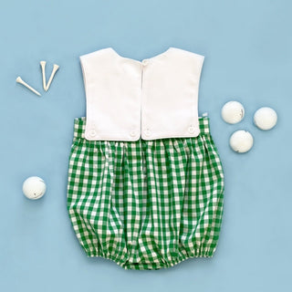 Hole - In - One First Birthday Boys Reversible Golf Bubble - Sunny Meadow Boutique