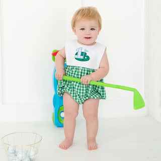 Hole - In - One First Birthday Boys Reversible Golf Bubble - Sunny Meadow Boutique