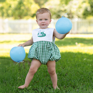 Hole - In - One First Birthday Boys Reversible Golf Bubble - Sunny Meadow Boutique