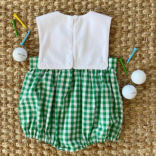 Hole - In - One First Birthday Boys Reversible Golf Bubble - Sunny Meadow Boutique