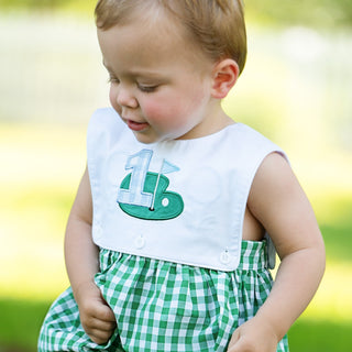 Hole - In - One First Birthday Boys Reversible Golf Bubble - Sunny Meadow Boutique