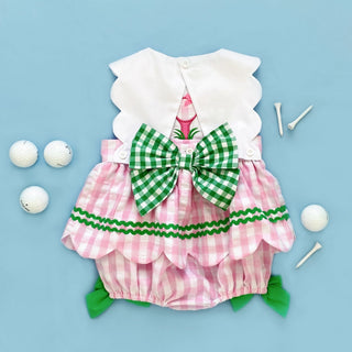 Hole - In - One First Birthday Girls Reversible Golf Bubble - Sunny Meadow Boutique