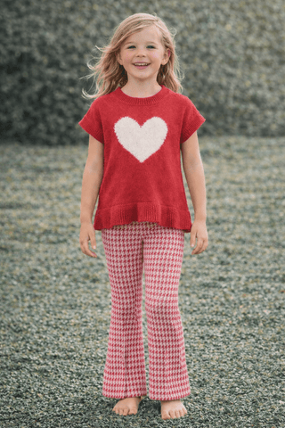 Houndstooth Red Bell Bottoms - Sunny Meadow Boutique