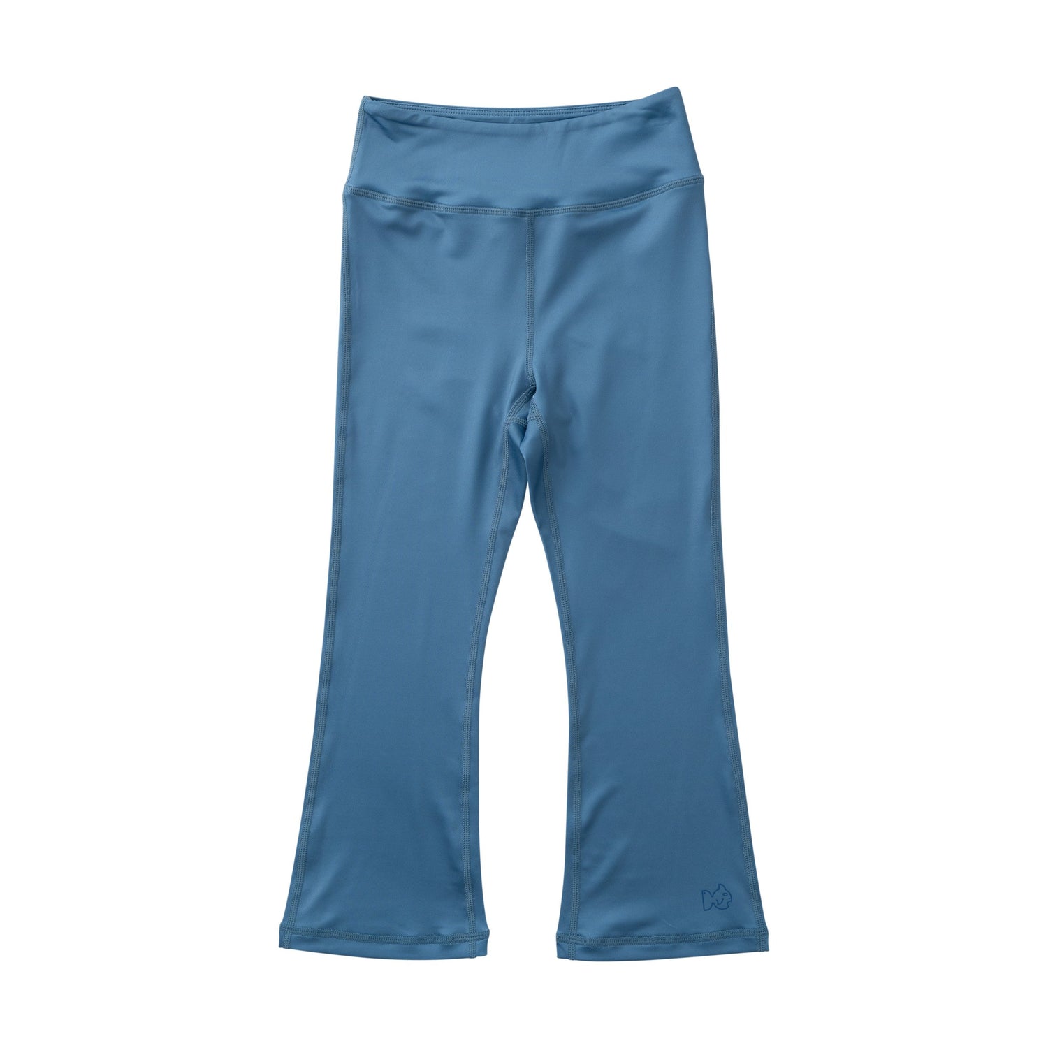 Blue leggings on a white background