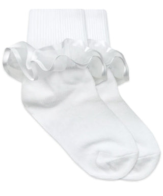 Jefferies Socks Frilly Ruffle Lace Turn Cuff Socks 1 Pair - Sunny Meadow Boutique