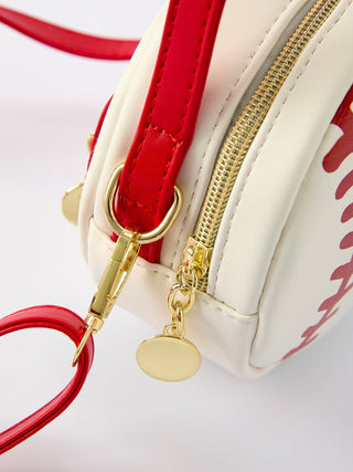 Kids Baseball Themed Crossbody Bag with Red Handle - Sunny Meadow Boutique