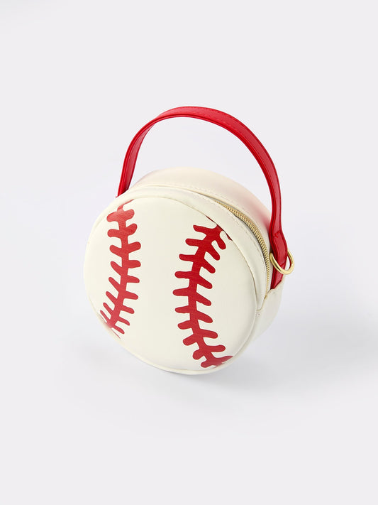 Kids Baseball Themed Crossbody Bag with Red Handle - Sunny Meadow Boutique