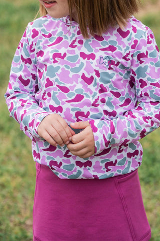 Kids Pro Performance Hoodie T-Shirt in Break Point Camo - Sunny Meadow Boutique
