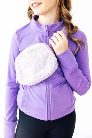 Lavender Fleece Belt Bag - Sunny Meadow Boutique