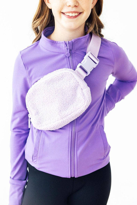 Lavender Fleece Belt Bag - Sunny Meadow Boutique