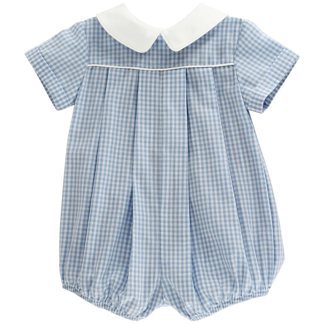 Light Blue Check - Dressy Bubble Short - Sunny Meadow Boutique