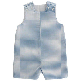 Light Blue Check - John John Short with Tabs - Sunny Meadow Boutique