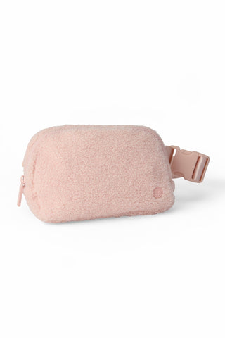 Light Pink Fleece Belt Bag - Sunny Meadow Boutique