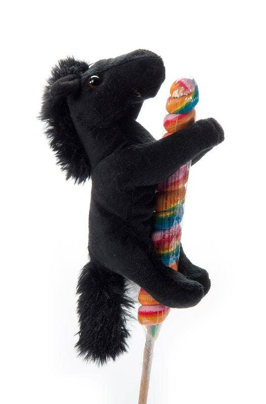 Lollyplush Horse Asst Black, Palomino, Painted 6" (17cm) - Sunny Meadow Boutique