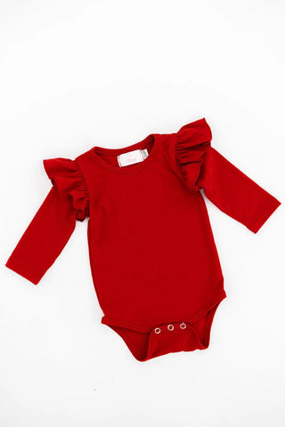 Long Sleeve Flutter Body Suit - Sunny Meadow Boutique