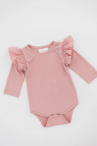 Long Sleeve Flutter Body Suit - Sunny Meadow Boutique