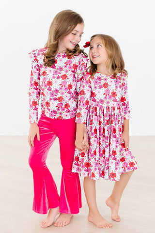 Magenta Velvet Bells - Sunny Meadow Boutique