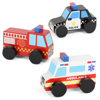 Majigg Wooden Toy Emergency Vehicles - Sunny Meadow Boutique