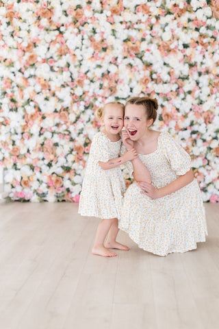 Marvelous Marigolds Smocked Ruffle Dress - Sunny Meadow Boutique