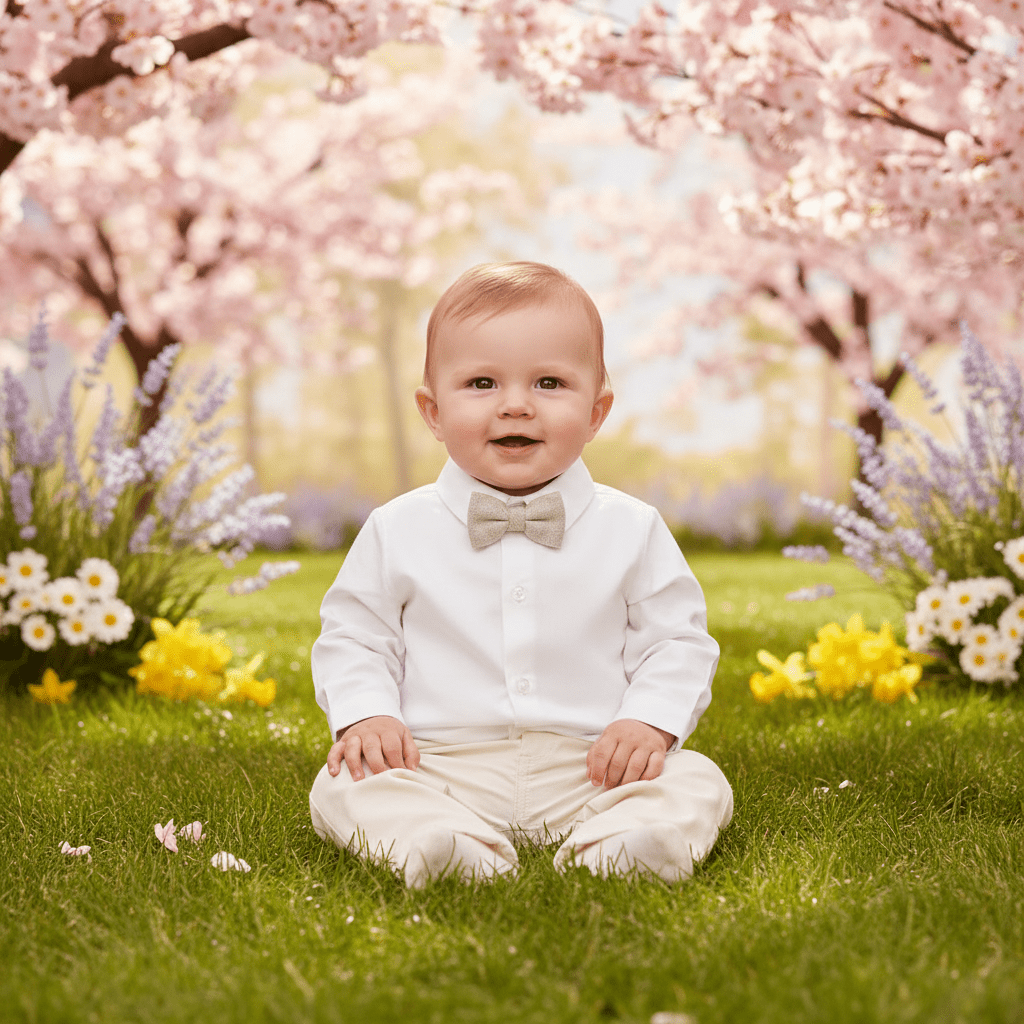 Mayoral Newborn Boy White Long Sleeve Shirt & Bow Tie Set - Sunny Meadow Boutique