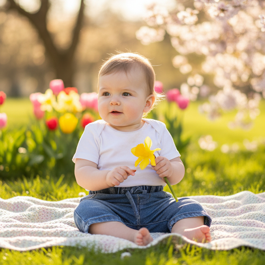Mayoral Newborn Boys Soft Denim Jogger Jeans - Medium Wash - Sunny Meadow Boutique