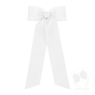 Medium Grosgrain Hair Bowtie with Knot Wrap and Streamer Tails - Sunny Meadow Boutique