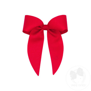 Medium Grosgrain Hair Bowtie with Knot Wrap and Whimsy Tails - Sunny Meadow Boutique
