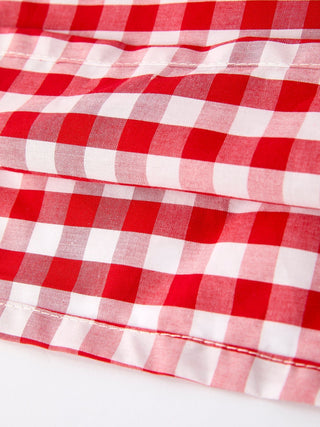 Mommy & Me Adult Dress – Red Plaid Sleeveless Outfit for Party - Sunny Meadow Boutique