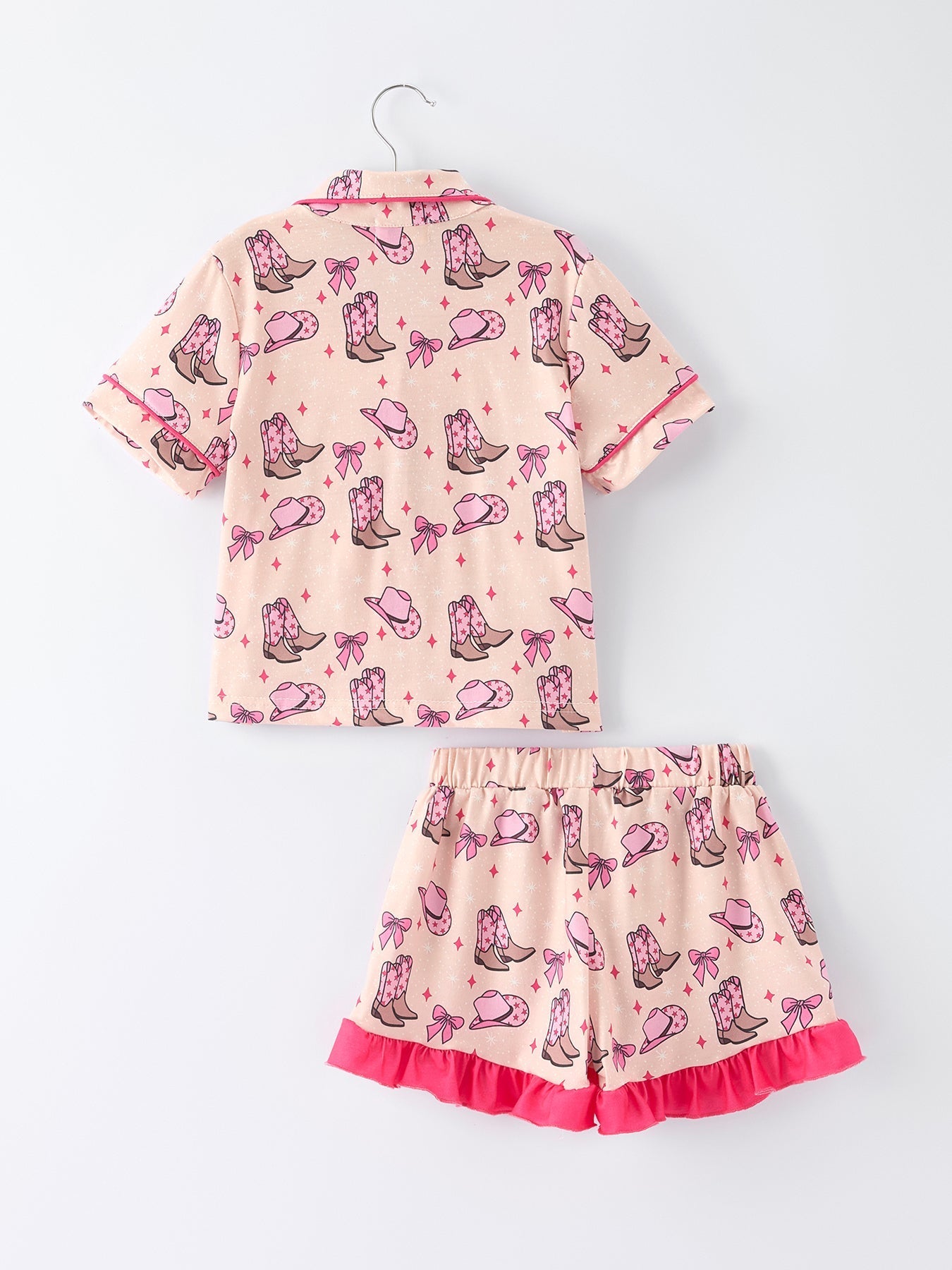 Mommy & Me Western Print Ruffle Pajama Set - Sunny Meadow Boutique