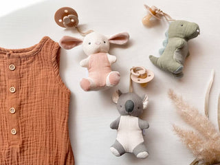 *NEW OPTIONS* Bitzy Pal Natural Rubber Pacifier & Plush - Sunny Meadow Boutique
