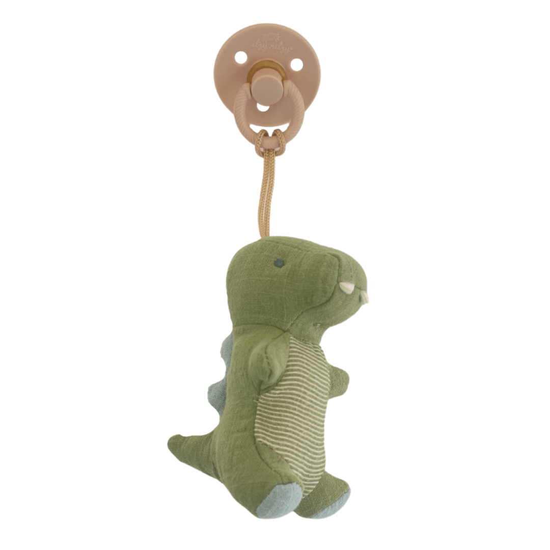 *NEW OPTIONS* Bitzy Pal Natural Rubber Pacifier & Plush - Sunny Meadow Boutique
