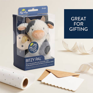 *NEW OPTIONS* Bitzy Pal Natural Rubber Pacifier & Plush - Sunny Meadow Boutique