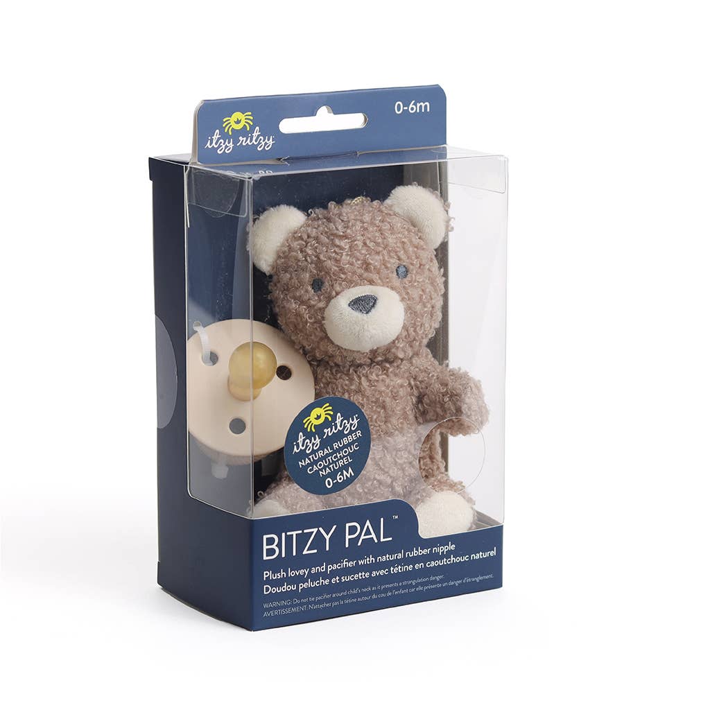 *NEW OPTIONS* Bitzy Pal Natural Rubber Pacifier & Plush - Sunny Meadow Boutique