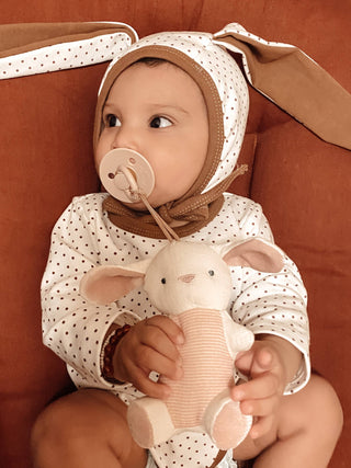 *NEW OPTIONS* Bitzy Pal Natural Rubber Pacifier & Plush - Sunny Meadow Boutique