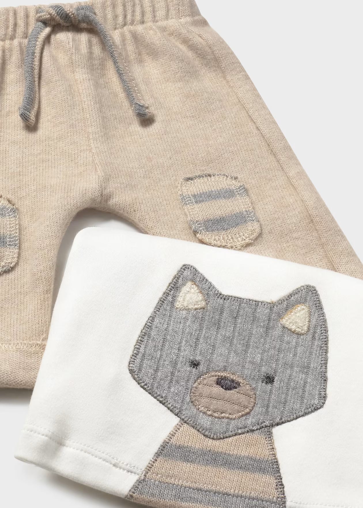 Infant Boy 3-Piece Oatmeal Raccoon Set