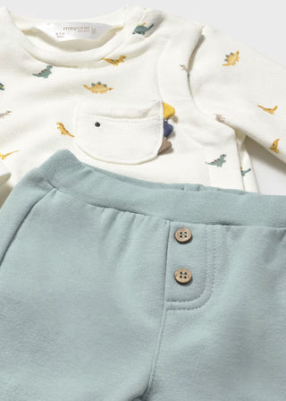 Sunny Meadow Newborn Boy 2-Piece Dino Mix & Match Sets – Honey & Rain